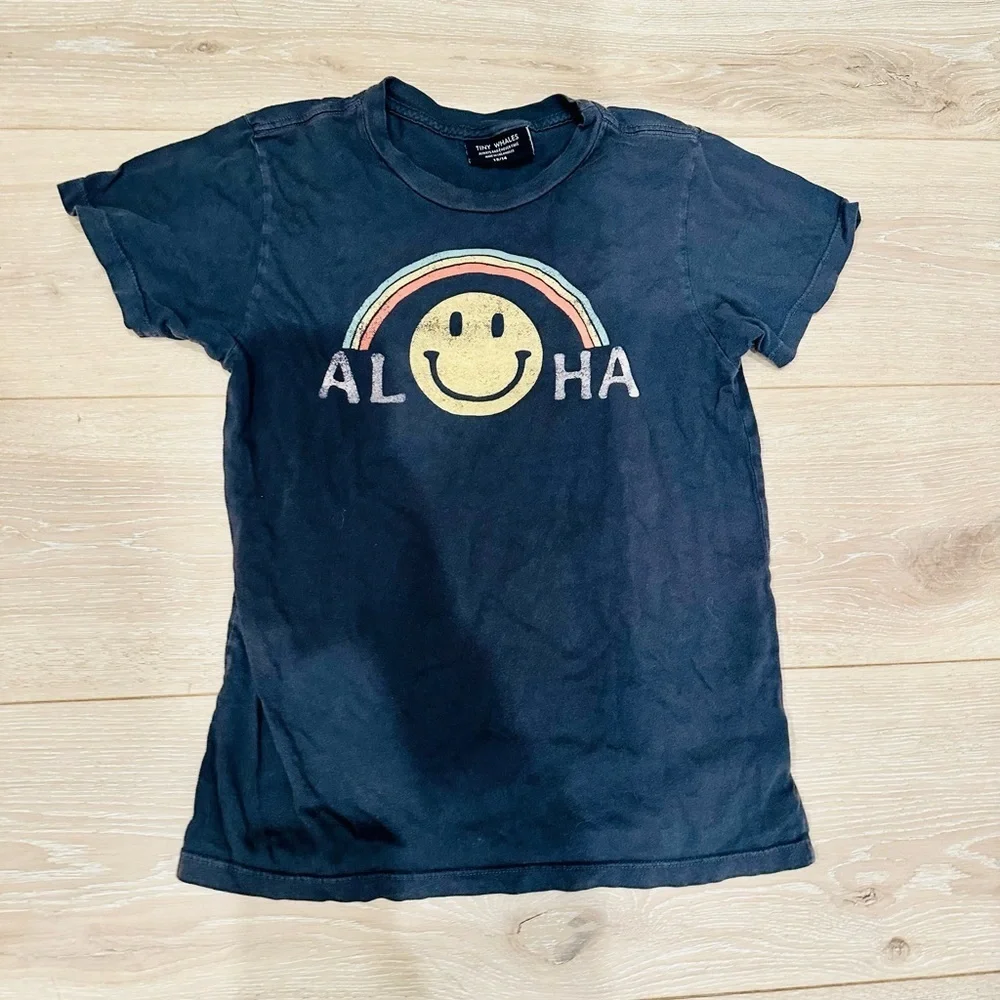 Tiny Whales Kids Aloha T Shirt- 12-14